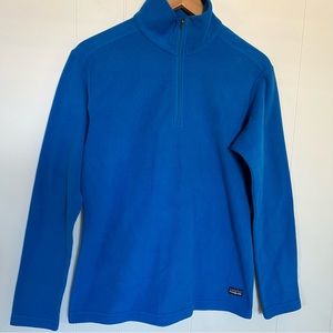 Patagonia Blue Fleece 1/4 zipper Women’s Sweater Sz M